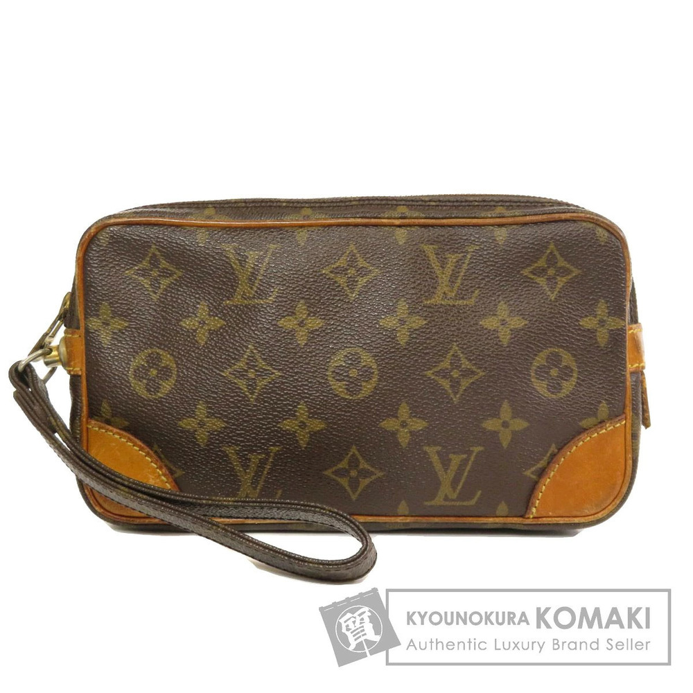 Louis Vuitton Marly Dragonne Clutch Bag Monogram Canvas Brown